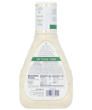 Ken's Foods Lite Creamy Caesar Salad Dressing 16 oz - Delicious and Low-Calorie Option - Buy Online on GoSupps.com