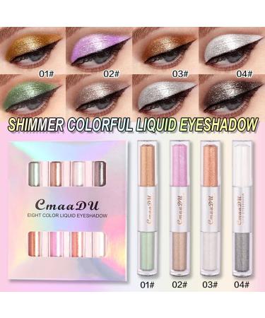 8 Colors Liquid Glitter Eyeshadow & Eyeliner Set - Sparkly Metallic Shimmer | Waterproof Eye Makeup Kit with Bright Colors - 1 Count - Buy Online on GoSupps.com
