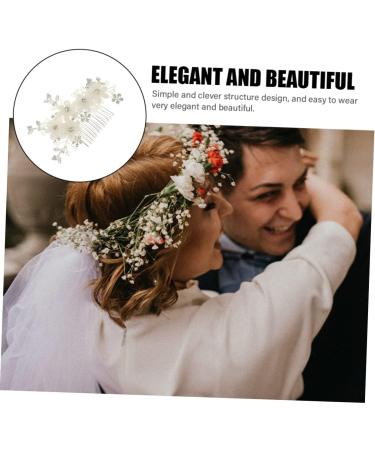 Angoily Side Comb Bridal Hair Comb Wedding Hair Pieces Combs Tiara Hair Comb for Accessories Hair Gems for Women Bride Hair Comb Bride Hair Jewelry The Flowers Hair Accessories - Buy Online on GoSupps.com