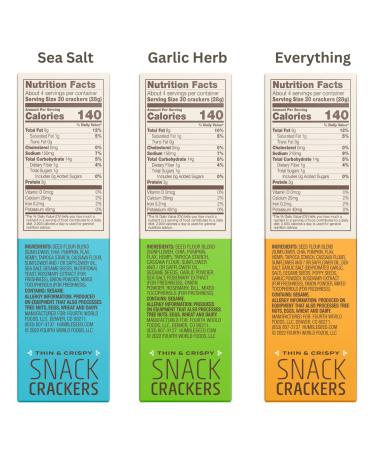 Humble Seed Grain Free Crackers Variety Pack - 3 Boxes, 4.25 oz each | Gluten-Free, Nut-Free, Non-GMO, Vegan | Low Carb, 6-Seed Blend - Buy Online on GoSupps.com