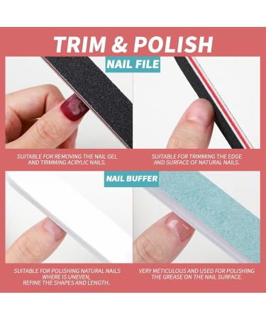 Fandamei Nail Polish Remover Tools Set - 500 Cotton Pads Nail Clips Stainless Steel Shaver File & Brush 100ml Pump Bottle - Essential Kit for Gel Nails - Buy Online on GoSupps.com