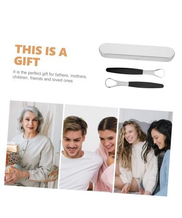 Premium Stainless Steel Tongue Scraper Set - Oral Cleaning Tools & Portable Accessories for Fresh Breath - Buy Online on GoSupps.com