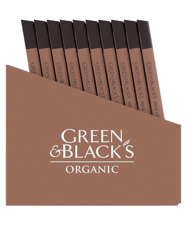 Green & Black's Organic Milk Chocolate with Almonds Bar 34% Cacao - 10 Pack - Buy Online on GoSupps.com
