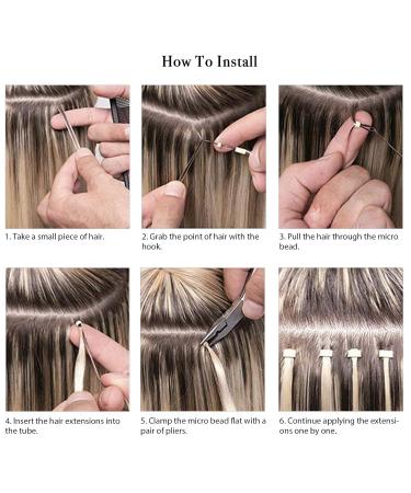 Parxitn Microring Extensions - 50g Real Human Hair 50 Pieces 50cm Warm Platinum Blonde (#60) - Micro Loop Hair Extensions for Seamless Volume - Buy Online on GoSupps.com