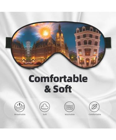 Buy Fiery Red Street Eye Mask | Soft Adjustable Sleeping Mask for Men & Women | International Shipping Available - Buy Online on GoSupps.com