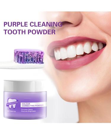 Purple Toothpaste Whitening Purple Corrector Toothpastes Purple Teeth Whitening Whitening Sensitive Teeth Toothpaste Deep Clean Formula Removes Tooth Stains (Tooth powder Mint) - Buy Online on GoSupps.com
