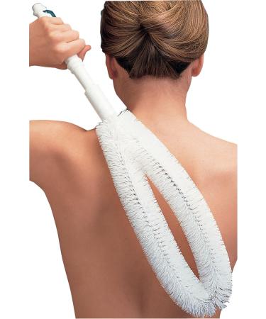 EZ Reach Back Brush -Long Handled Back and Body Scrubber for Easy Cleansing & Exfoliating in the Bath or Shower