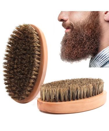 Yolistar Bartbrush men wooden bristle bare brush with 100% soft Eberhaar for help shape and style your beard softening and conditioning itchy beard
