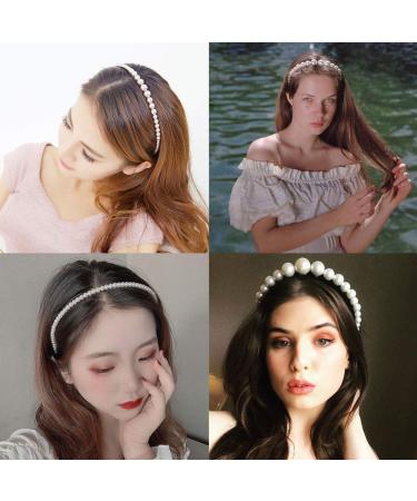 Yucool 4 Pearl Hair Ties | Elegant Pearl Hair Accessories for Weddings Parties & Gifts - 8 Pack - Buy Online on GoSupps.com