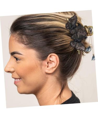 Beaupretty Flower Headpiece headgear catch barrette Butterfly Clip ponytail holder Big Clamps Metal Rhinestone Jaw for women womens tassel Miss alloy Hair Tassel - Buy Online on GoSupps.com