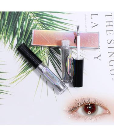 Diamond Glitter Mascara Topper Waterproof Shimmer Colored Mascara Long Lasting Lengthening Lash Makeup for Party Wedding (2PCS) - Buy Online on GoSupps.com