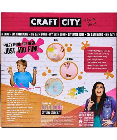 Craft City Karina Garcia DIY Bath Bomb Kit & Crystal Geode Craft Kit | Ages 8 - Buy Online on GoSupps.com