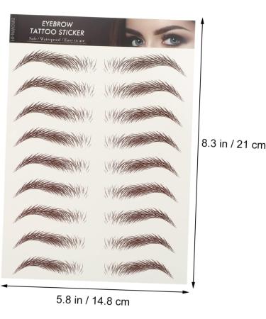 Beavorty 9 Sheets Waterproof Eyebrow Stickers 6d Cosmetic Stencil 21x14.7cm Brown - Buy Online on GoSupps.com