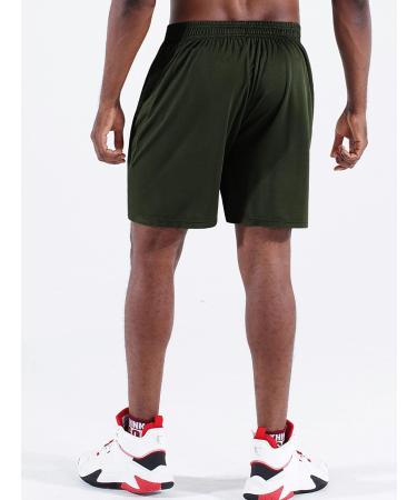 NELEUS Men's 7-Inch Workout Running Shorts with Pockets - 3 Pack (Black/Grey/Olive Green) - Size Large | Lightweight & Durable - Buy Online on GoSupps.com
