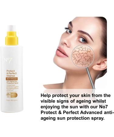 No7 Protect & Perfect Intense ADVANCED Anti-Ageing Sun Protection Spray SPF 30 200ml - Buy Online on GoSupps.com