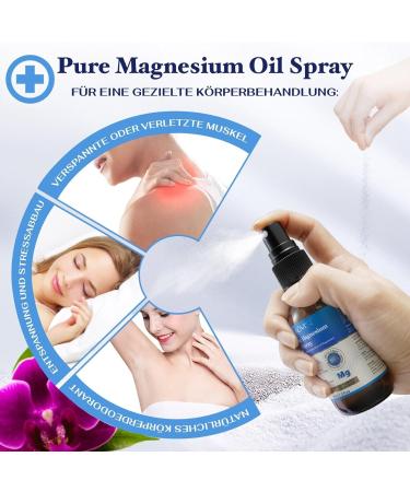 PBeauty Magnesium Oil Spray 3 x 60ml Pure Zechstein Magnesium for muscle relaxation and stress reduction Magnesium spray Ideal for sports and better sleep 3 x 60 milliliters - Buy Online on GoSupps.com