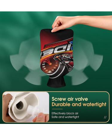 Driver Motorcycle Hot Water Bottle with Plush Cover - Hand Warmer for Adults & Kids | 26.5x15.3cm - International Shipping - Buy Online on GoSupps.com