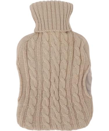 Buy Classic Hot Water Bottle & Comfortable Foot Warmer | Knitted Cover for Winter - Beige | International Shipping Available - Buy Online on GoSupps.com