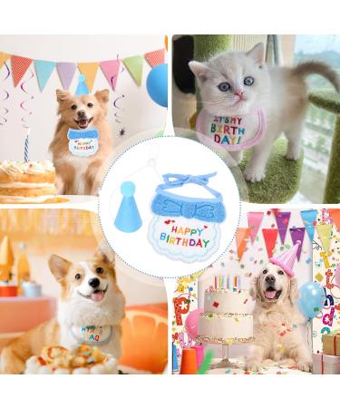 Wisebom 2-Piece Dog Birthday Bibs & Cat Birthday Decorations - Happy Birthday Pet Costumes & Accessories (Pink) - Buy Online on GoSupps.com
