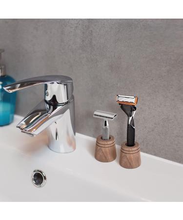 Premium Safety Razor Holder | Elegant Men's Shaving Stand for a Clean Bathroom | International Shipping Available - Buy Online on GoSupps.com