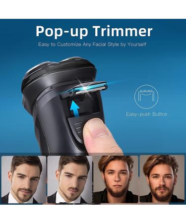 Buy PA188 Electric Shaver for Men - 100% Washable Waterproof Fast Charging Razor with 4D Floating Head & Trimmer | International Shipping Available - Buy Online on GoSupps.com