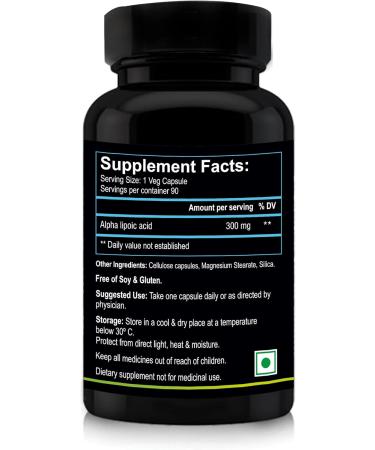Buy Alpha Lipoic Acid 300mg - 90 Veg Capsules | Premium Antioxidant Supplement - International Shipping Available - Buy Online on GoSupps.com