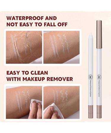 Waterproof Eyeliner Pencil | Professional Eyeliner Pencil Natural Eyeliner for Women Smooth and Waterproof White - Buy Online on GoSupps.com