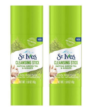 St. Ives Detox Me Daily Cleansing Stick Matcha Green Tea & Ginger 1.6 Ounce (Pack of 2)