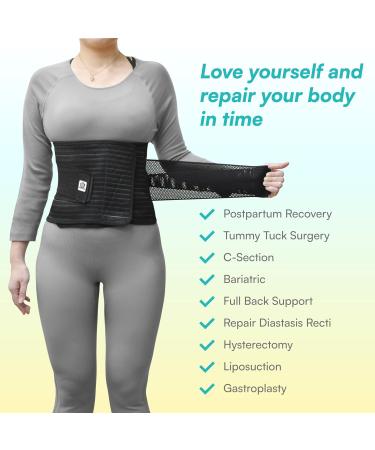 Vital Salveo Postpartum Belly Band | C-Section Recovery Wrap | Slim & Smooth Abdominal Support | S/M Black - Buy Online on GoSupps.com