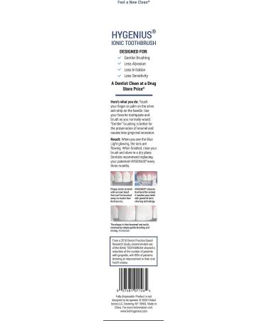 HyGenius Ionic Toothbrush - Ultimate Trillion ION Plaque Fighting Technology, Dentist Clean Results at Drug Store Price (Lavender) - Buy Online on GoSupps.com