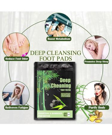 Detox Foot Patches 10 Pcs - Deep Cleansing Body Toxins Remover with Bamboos and Ginger Powder - Stress Relief, Deep Sleep, Blood Circulation Aid - Buy Online on GoSupps.com