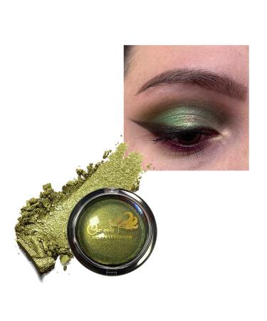CarMela Baked Eyeshadow Palette - Highly-Pigmented Shimmer Eyeshadow  Weightless Powder Formula  Silky Smooth Texture  Long-Lasting Wear (Lime Green)