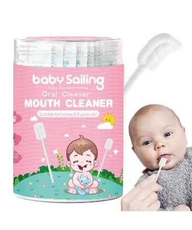 Ristyur Baby Gauze Tongue Cleaner Baby Tongue Cleaner | Soft Mouth Cleaning Sticks | Oral Tongue Gauze Gum Cleaner Stick Comfortable and Flexible Tongue Cleaner for Teeth and Mouth Bar