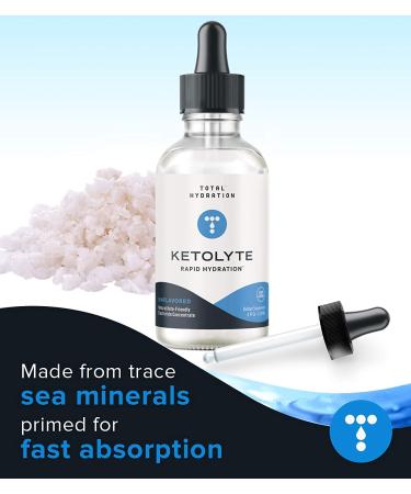 Total Hydration Ketolyte Rapid Hydration - Keto-Friendly Electrolyte Drops (Unflavored) | Natural Supplement with Magnesium, Potassium, Sodium | 39 Servings - Buy Online on GoSupps.com