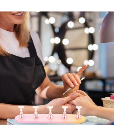 COHEALI 1 Set Nail Practice Holder Acrylic Nail Art Display Stand Magnetic Fake Nail Holder Training Nail Stands Nail Art Holder Rack Nail Tips Practice Rack Plastic Cosmetic Fixture Pink Yellow - Buy Online on GoSupps.com