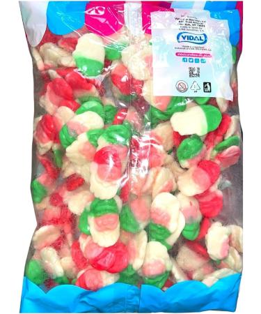 Vidal Santa Gummy Sweet Bulk Bag Sweets 2 kg of Christmas Festive Goodness - American Sweets - Gluten Free Fat Free -Tasty Fruity and Chewy - Gluten Free Fat Free - Buy Online on GoSupps.com
