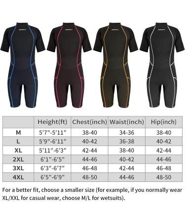 3mm Neoprene Shorty Wetsuit for Men & Women - Orange, Large - Buy Online on GoSupps.com