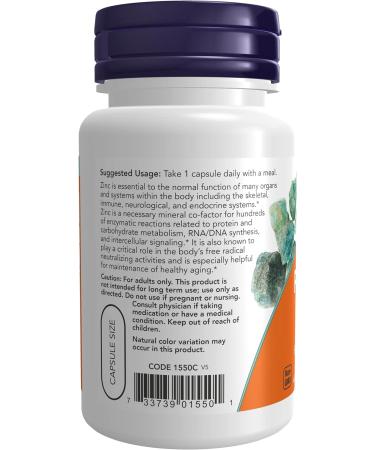 Now Foods Zinc Picolinate 50mg - 60 Capsules | High Quality Zinc Supplement - Buy Online on GoSupps.com