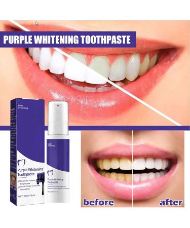 Verdant Touch Toothpaste for Sensitive Teeth Whitening Toothpaste Odor Stain Removal Refreshing Dental Care Color Correcting Purple Toothpaste 30ml - Buy Online on GoSupps.com