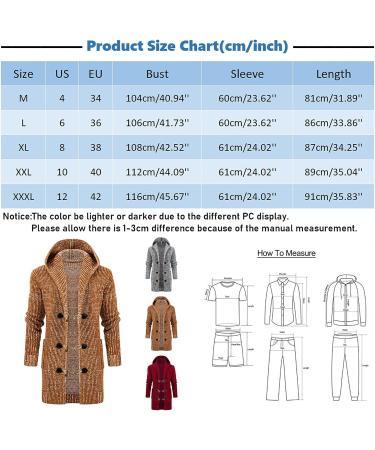 GXLONG Men's Vintage Knitted Hooded Cardigan Coat - X-Large Gray - Buy Online on GoSupps.com