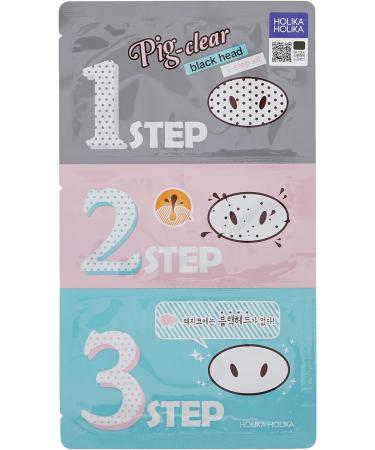 Holika Holika Pig Nose Clear Black Head 3 Step Kit - Pack of 10 - Buy Online on GoSupps.com