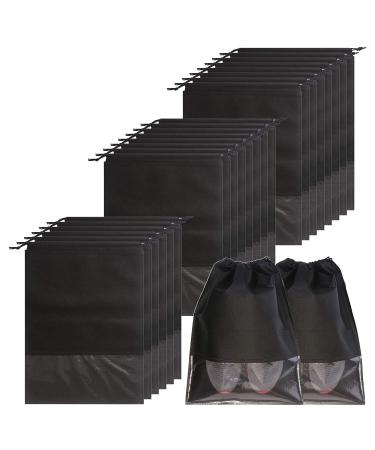24PCS Travel Shoe Bags Non-Woven with Rope for Men and Women Large Shoes Storage Packing Pouch Organizers