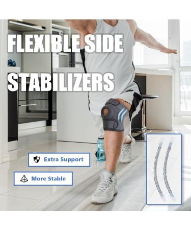 MAYKI Adjustable Knee Support Brace for Men/Women - Patella Gel Pad, Breathable Design for Arthritis & Ligament Damage - Running & Weight Lifting - Grey - Buy Online on GoSupps.com