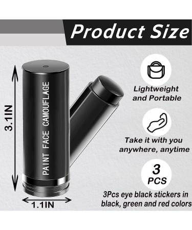 3Pcs Black Eye Stick for Sports - Face Paint for Athletes & Halloween Costume Parties - Buy Online on GoSupps.com