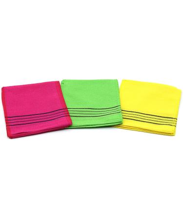 Korean Exfoliating Towel Washcloth Mitts 12pcs - GOLDSANGSA (Green4 Red4 Yellow4) | Korean Italy Towel for Skincare Exfoliation - Buy Online on GoSupps.com