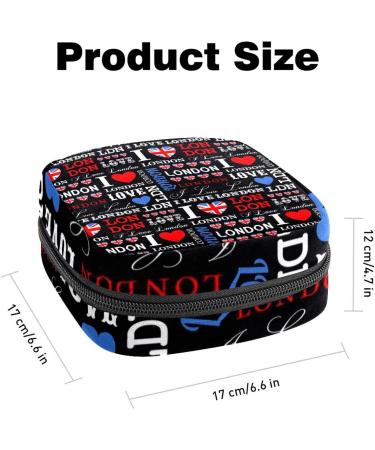 Womens Napkin Storage Bag - 'I Love London' | Portable Menstrual Cup & Breastfeeding Pillow Bags for Girls & Teens - Buy Online on GoSupps.com