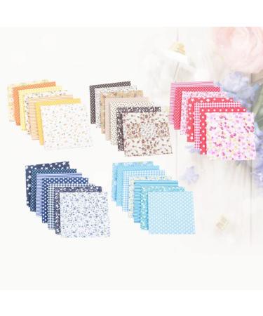 NUOBESTY 5 Bulk Fabric Floral Squares Patchwork Bjd Doll Craft Cloth Diy Sewing Cloth Sheet Quilt Cover Charm - Buy Online on GoSupps.com