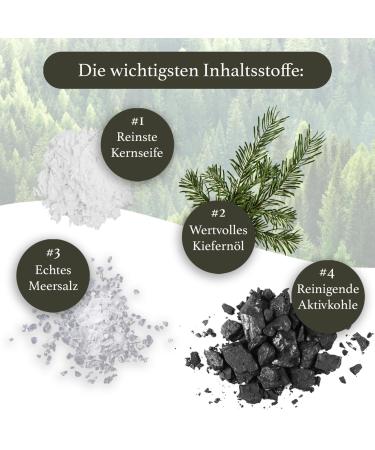 Sergejs Soap - Ranger | 3-in-1 Natural Soap with Activated Carbon | 100% Organic Ingredients | Pine Forest Fragrance | Silicone-Free Natural Cosmetics - Buy Online on GoSupps.com