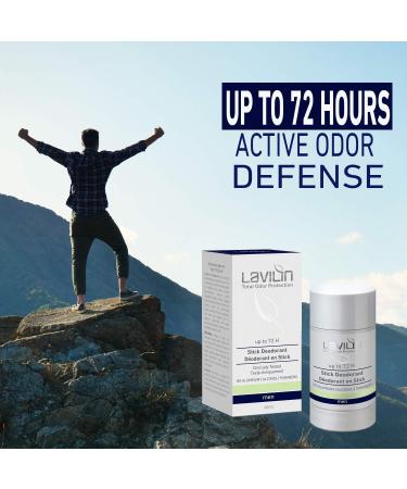 Lavilin Underarm Deodorant Stick for Men - Up to 72-Hour Protection The Best Different Way to Prevent Unpleasant Odors - Alcohol-Free Paraben-Free and Aluminum-Free - Buy Online on GoSupps.com