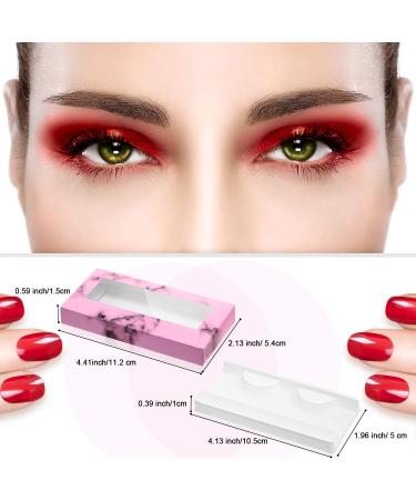 60-Piece Marble Empty Eyelashes Packaging Box and Tray Set | Soft Paper Eyelash Holder Case with 30 Lash Tray | Empty Eyelash Container for Lash Storage - Buy Online on GoSupps.com